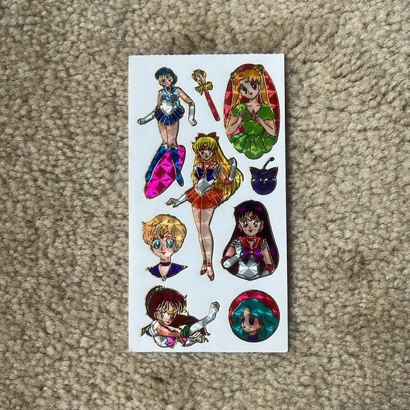Set of Three (3) Vintage 90s Prismatic Sailor Moon Stickers - Picture 5 of 8